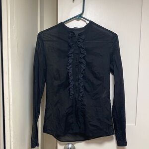 Alexander McQueen, Black Ruffle Blouse
